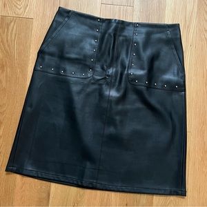 Vegan leather mini skirt